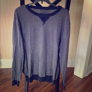 Navy and White Striped Men’s Sweater